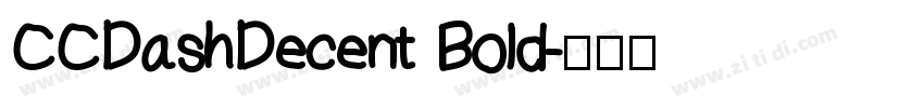 CCDashDecent Bold字体转换